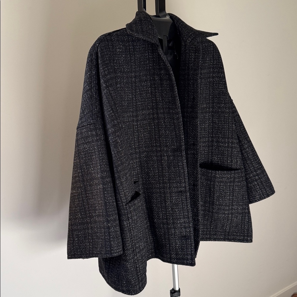 Ali Golden oversized wool shirt jacket